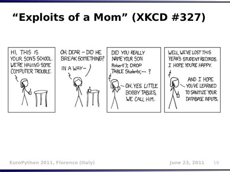 y3df hope|xkcd: Exploits of a Mom.